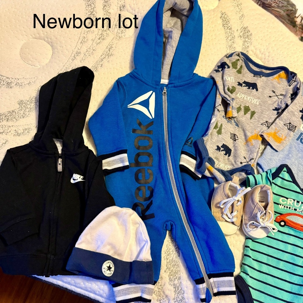 Boys 18 piece newborn lot
